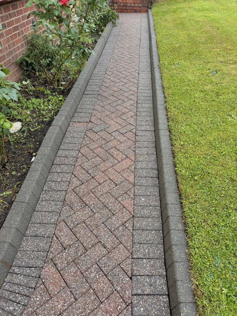 Garden path after jetwashing
